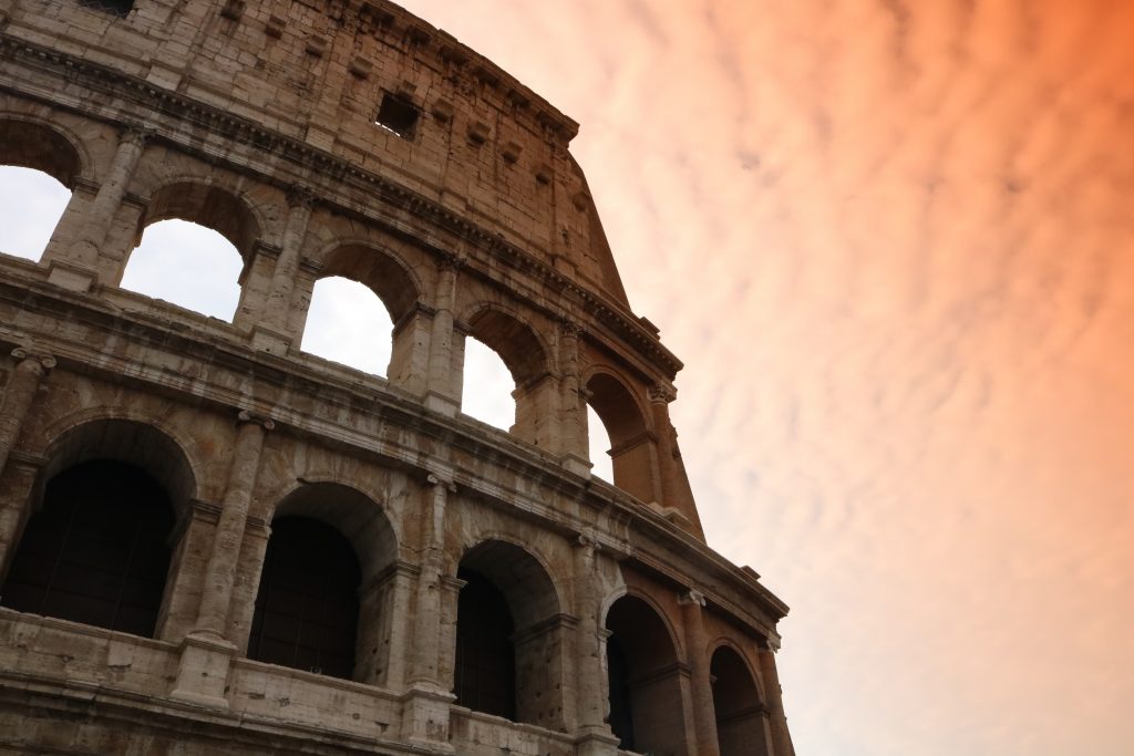 Roman Colosseum concrete structure